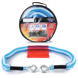 Car Safety Towing Rope Elastic 4 Meter 2000 kg 2T Blue White