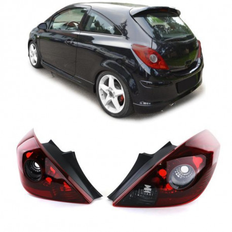 Lighting Taillights OPC optics smoke for Opel Corsa D 3 doors from 06 | races-shop.com