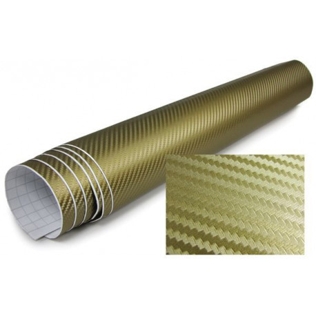 Gaffer tapes and anti- slip tapes 3D carbon film self-adhesive 30cm *1.524 meters gold | races-shop.com