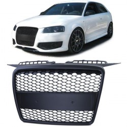 Sport honeycomb grille without emblem black matt fit for Audi A3 8P 05-08
