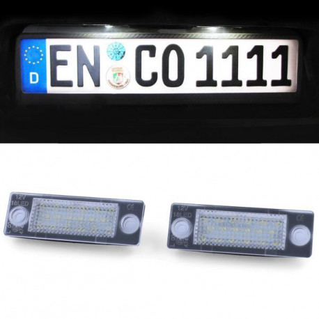Lighting LED license plate light white 6000K for VW Caddy 3 Jetta 3 Golf 5 Plus 04-08 | races-shop.com