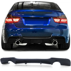 Rear diffuser performance tailpipe on both sides Matt suitable for BMW 3 Series E90 05-12