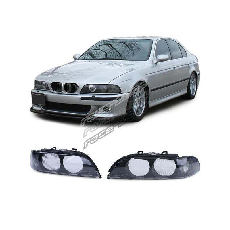 Diffusing lenses headlight lenses turn signal black fits BMW 5