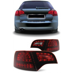 LED taillights + LED turn signal dark red for Audi A4 Avant station wagon B7 04-08