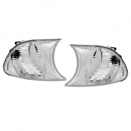 Lighting White turn signal pair Left Right fits BMW 3 Series Coupe Convertible E46 99-01 | races-shop.com