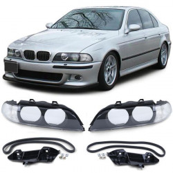 Headlight lenses White Pair Right Left fits BMW 5ER E39