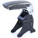 Dashboards and Armrests Center console armrest style with storage compartment foldable black gray chrome universal | races-shop.com