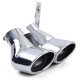 UNIVERSAL TIP Gasoline sport tailpipe exhaust orifice stainless steel for Mercedes C Class W203 00-07 | races-shop.com