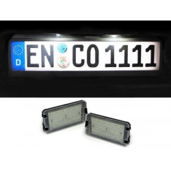 RACES LED license plate lights for Seat Altea Arosa Ibiza 3 4 Leon 1M1, white