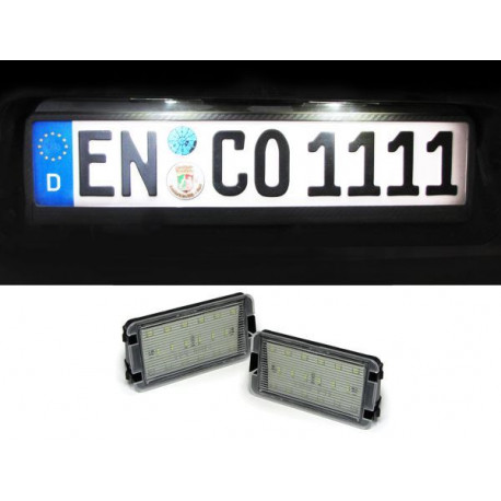 Lighting LED license plate light white 6000K for Seat Altea Arosa Ibiza 3 4 Leon 1M1 | races-shop.com